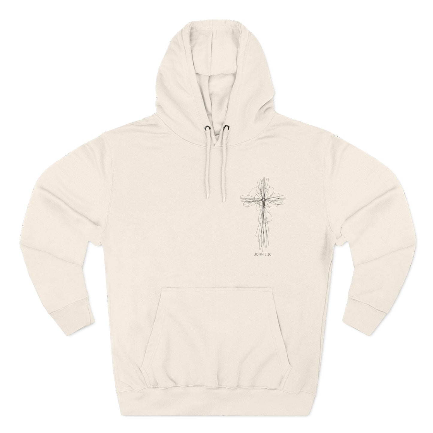 Cross Design Fleece Hoodie