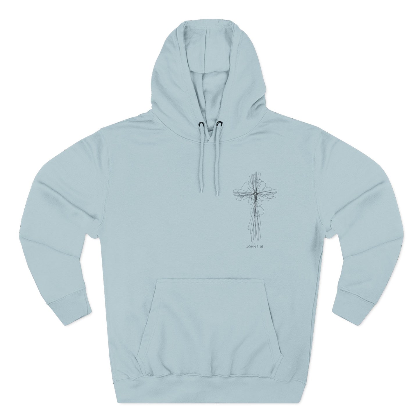Cross Design Fleece Hoodie