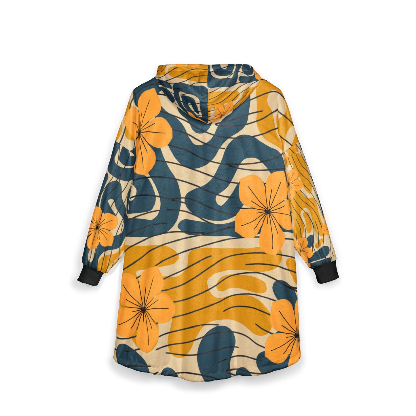 Hawaiian Floral Unisex Hooded Blanket