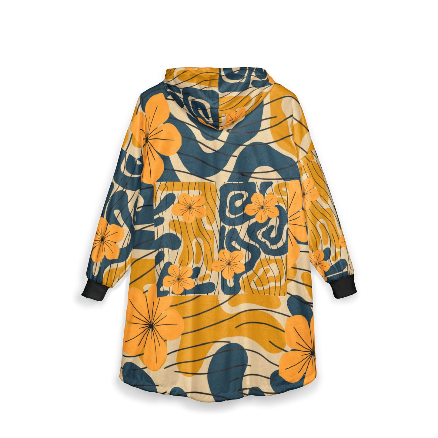 Hawaiian Floral Unisex Hooded Blanket