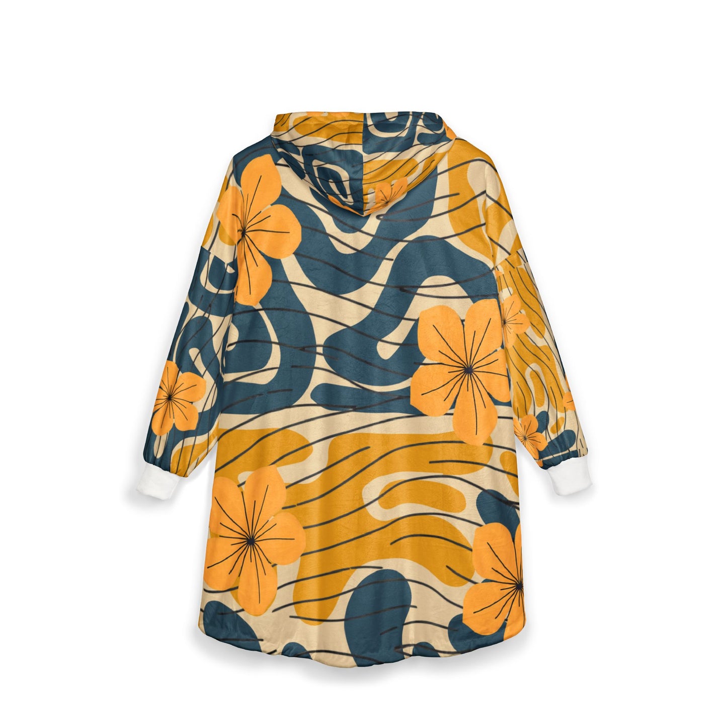 Hawaiian Floral Unisex Hooded Blanket