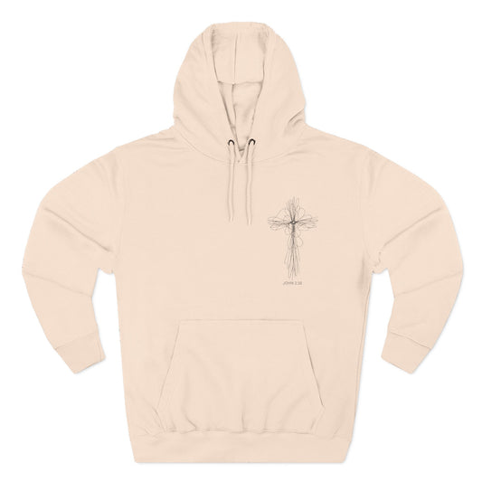 Cross Design Fleece Hoodie