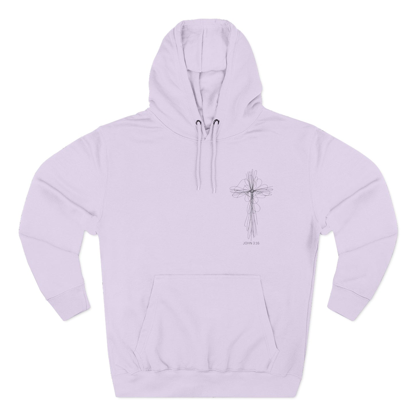 Cross Design Fleece Hoodie