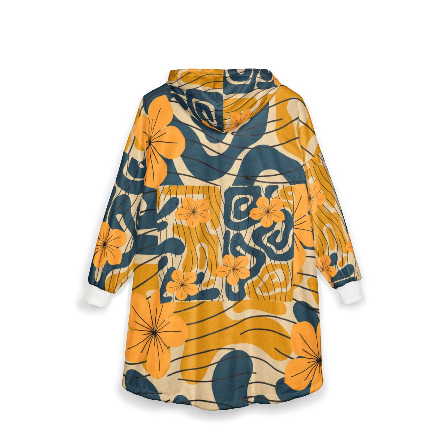 Hawaiian Floral Unisex Hooded Blanket